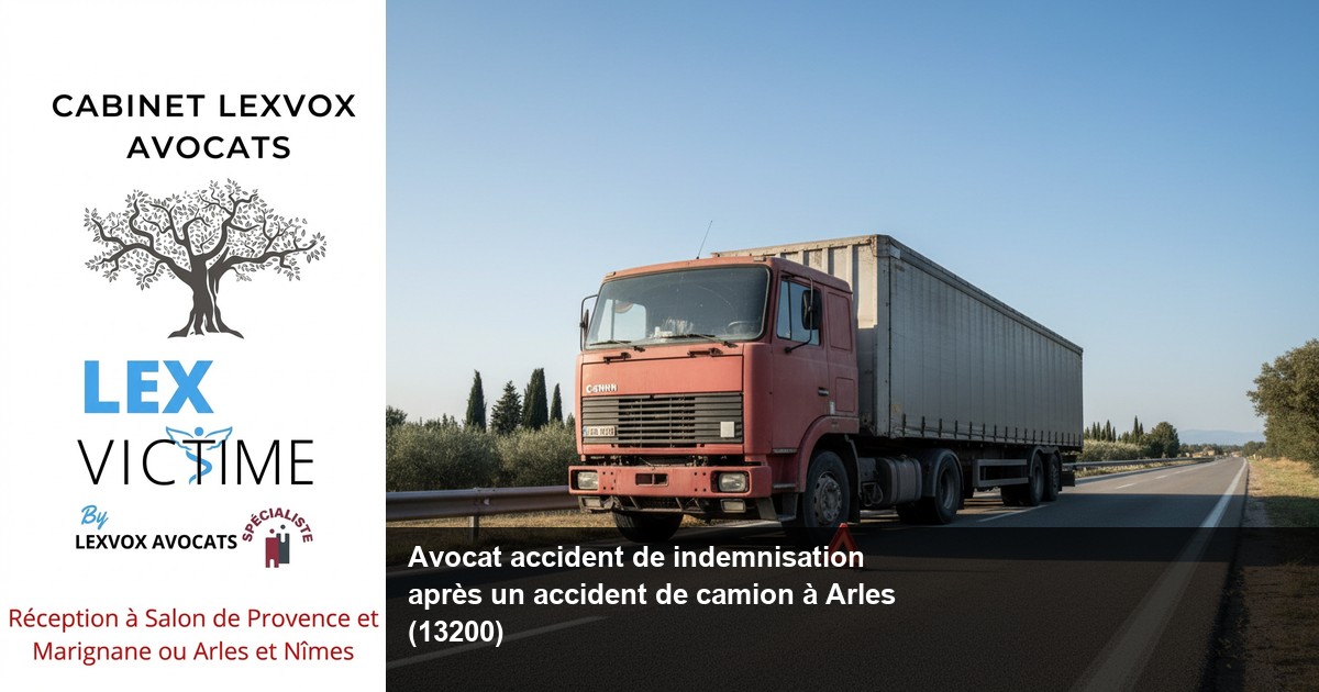 Avocat accident de indemnisation après un accident de camion à Arles (13200) — LEXVOX AVOCATS