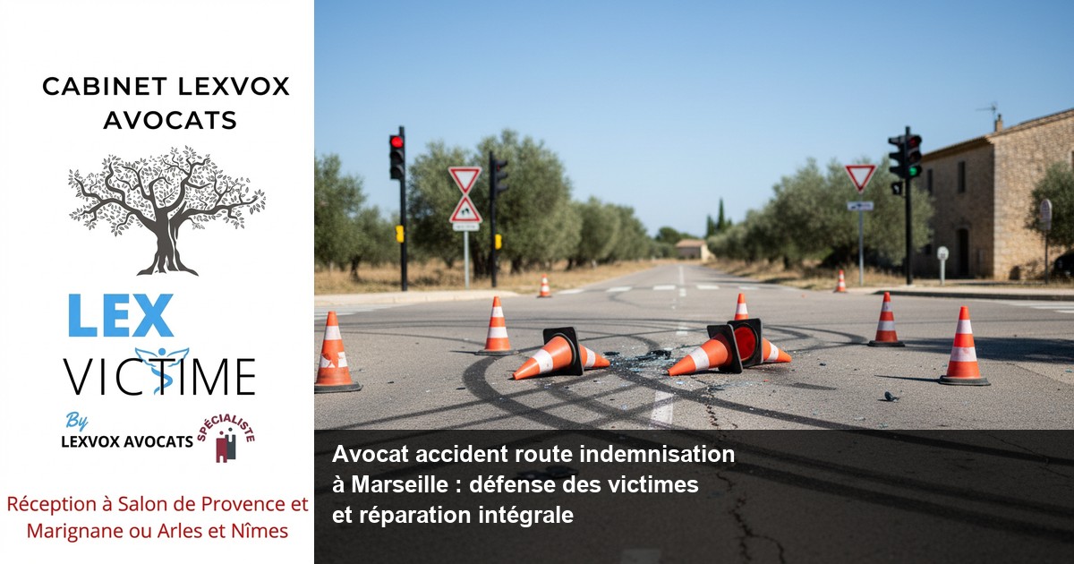 Avocat accident route indemnisation à Marseille : défense des victimes et réparation intégrale — LEXVOX AVOCATS