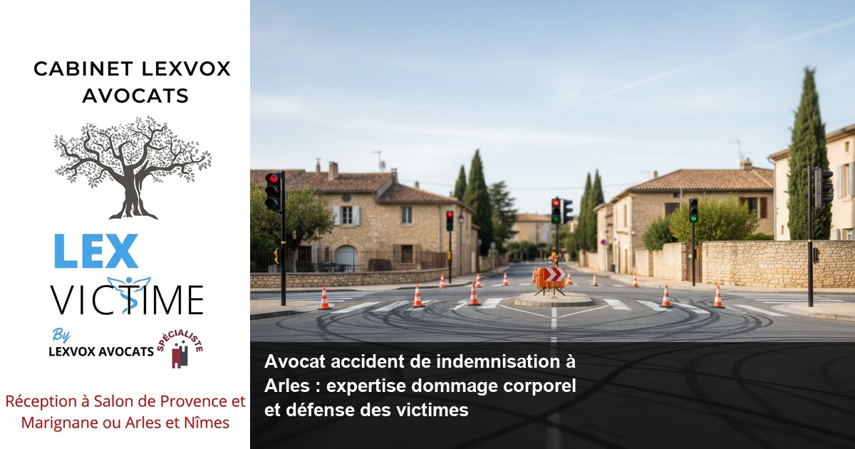 Avocat accident de indemnisation à Arles : expertise dommage corporel et défense des victimes — LEXVOX AVOCATS