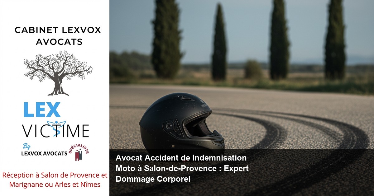 Avocat Accident de Indemnisation Moto à Salon-de-Provence : Expert Dommage Corporel — LEXVOX AVOCATS